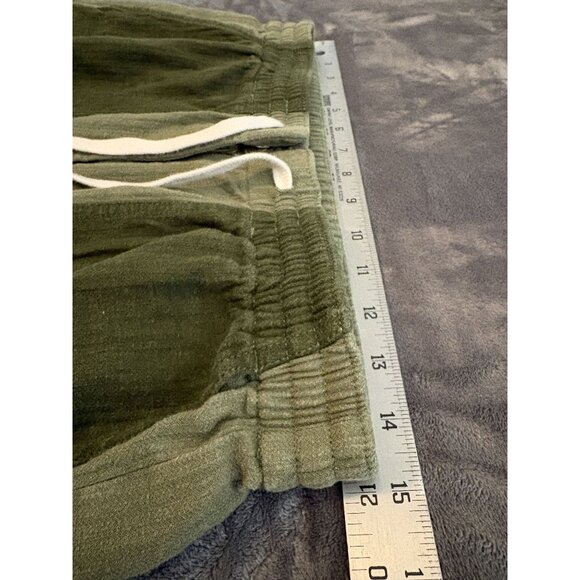 J.Crew Women's Tie Waist Linen Blend Cargo Pants 4 Green Jogger Patchwork Boho - Picture 9 of 11